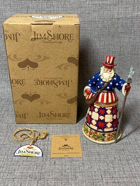 Jim Shore "Perfectly Festive in All Fifty States" Stars and Stripes Santa BOX
